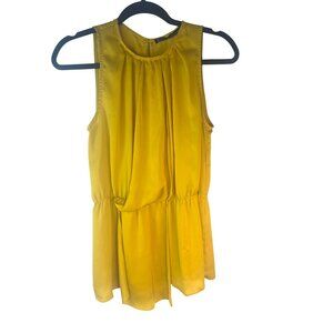 2/$30 ZARA Yellow XS Basic Sleeveless Peplum Blouse 100% Polyester
